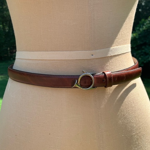 Vintage French Horn Buckle Leather Belt - Picture 16 of 16